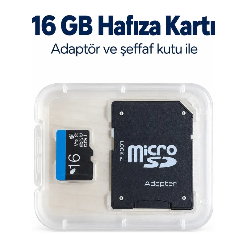 16 GB Hafıza Kartı ve Adaptör Kutulu Set
