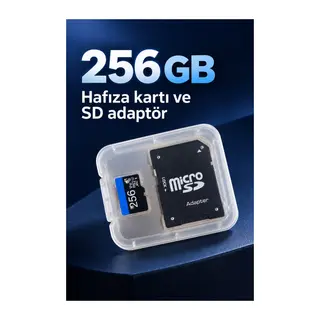 256 GB Micro SD Hafıza Kartı ve SD Adaptör