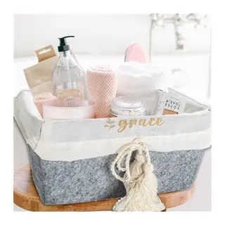 Çok Amaçlı Saklama Organizer Kutu Kare Keçe Sepet (mini) - 03433