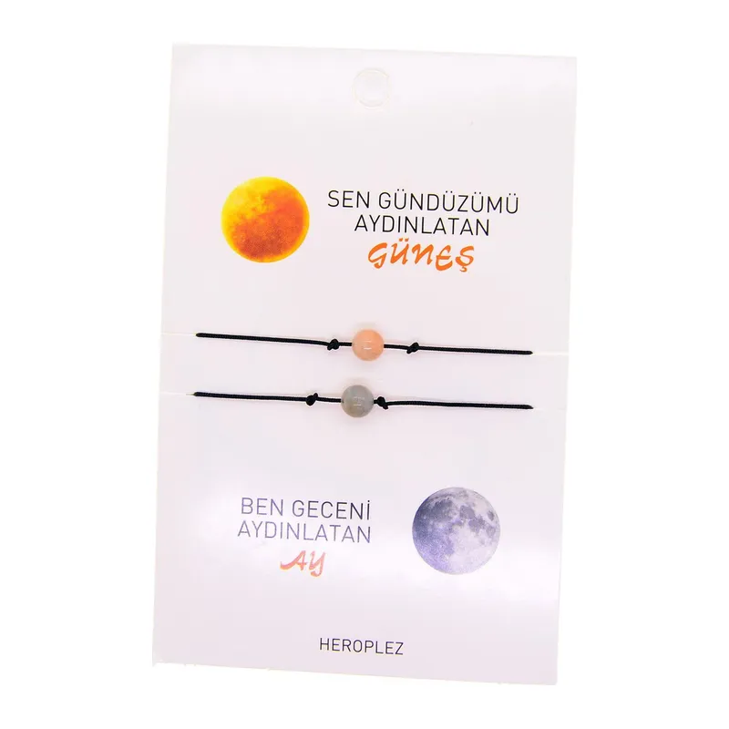 Güneş ve Ay - Arkadaş Şans Bilekliği