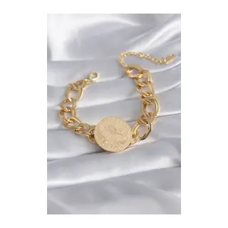 316L Çelik Gold Renk Reşat Model Samanyolu Kadın Bileklik