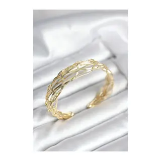 Gold Renk Pirinç Vintage Kadın Bileklik