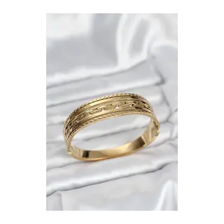 316L Çelik Gold Renk Vintage Model Kadın Kelepçe Bileklik