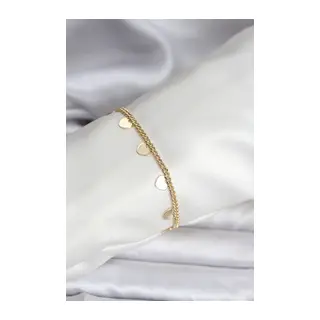14K Gold Renk Kaplama Kalpli Model CM Kadın Bileklik