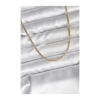 14K Gold Renk Kaplama İnce Zincir Model CM Kadın Kolye