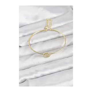 Gold Renk Pirinç Model Kadın Bileklik