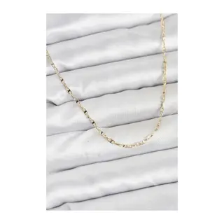 CM 14K Gold Renk Pirinç Gemi Zinciri Model Kadın Kolye