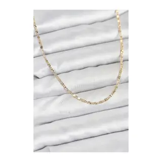 CM 14K Gold Renk Lazer İnce Zincirli Kadın Kolye
