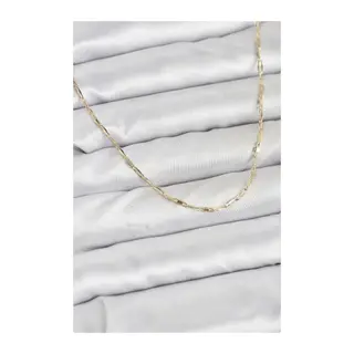 CM 14K Gold Renk Pirinç Ataç Zincir 60 cm Kadın Kolye