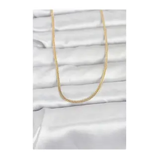 CM 14K Gold Renk Dolgun Zincir Model 60 cm Kadın Kolye