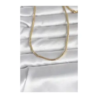 CM 14K Gold Renk Yılan Zincir Model 60 cm Kadın Kolye