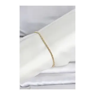 CM 14K Gold Renk Burgulu Zincir Model Kadın Bileklik