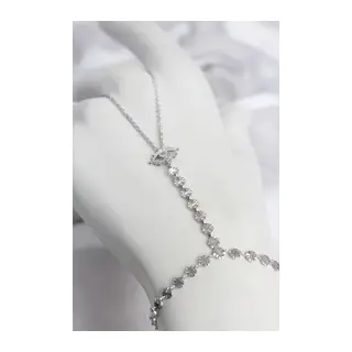 Gümüş Renk Pirinç Zirkon Taşlı Göz Model Şahmeran