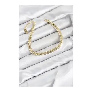 CM Singapur Zincir Model Gold Renk Pirinç Kadın Bileklik