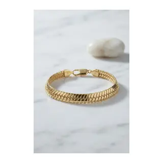 Xuping Gold Renk Yılan Zincir Model Kadın Bileklik