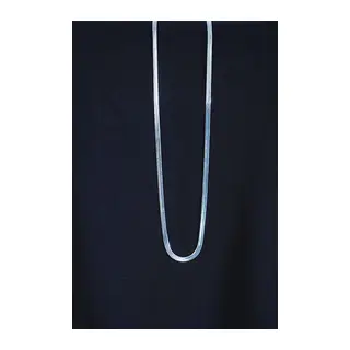 İtalyan Çelik Kolye 45cm 4mm Paslanmaz Gümüş