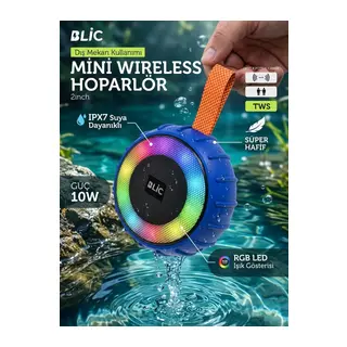Blic 10W Mini Taşınabilir Bluetooth Hoparlör