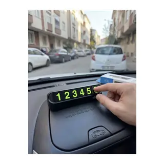 Auris Torpido Üstü Mıknatıslı Fosforlu Araç İçi Numaratör