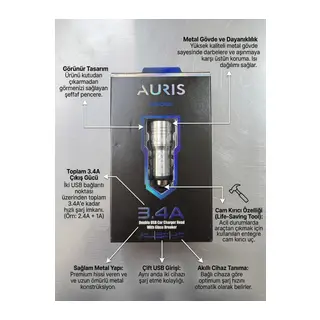 Auris ARS-CR06 Araç Şarj Cihazı