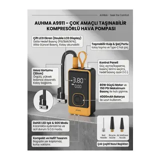 A9911 Taşınabilir Hava Pompası