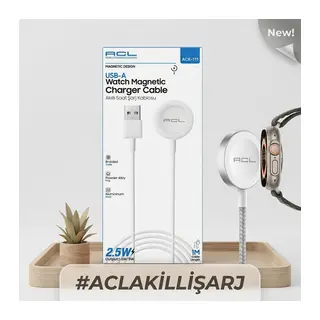ACL ACK-111 2.5W Watch Manyetik Şarj Kablosu 1 Metre