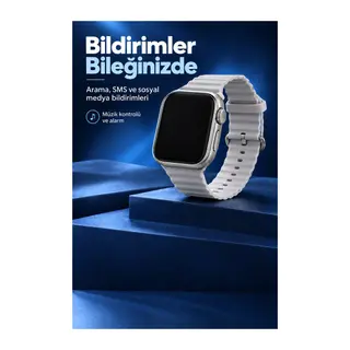 Akıllı Saat Kulaklık ve Şeffaf Kılıflı Set