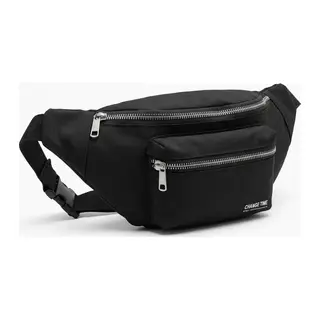 Siyah Unisex Bel Çantası Çapraz Askılı Günlük Kullanım Fermuarlı 30x13 cm