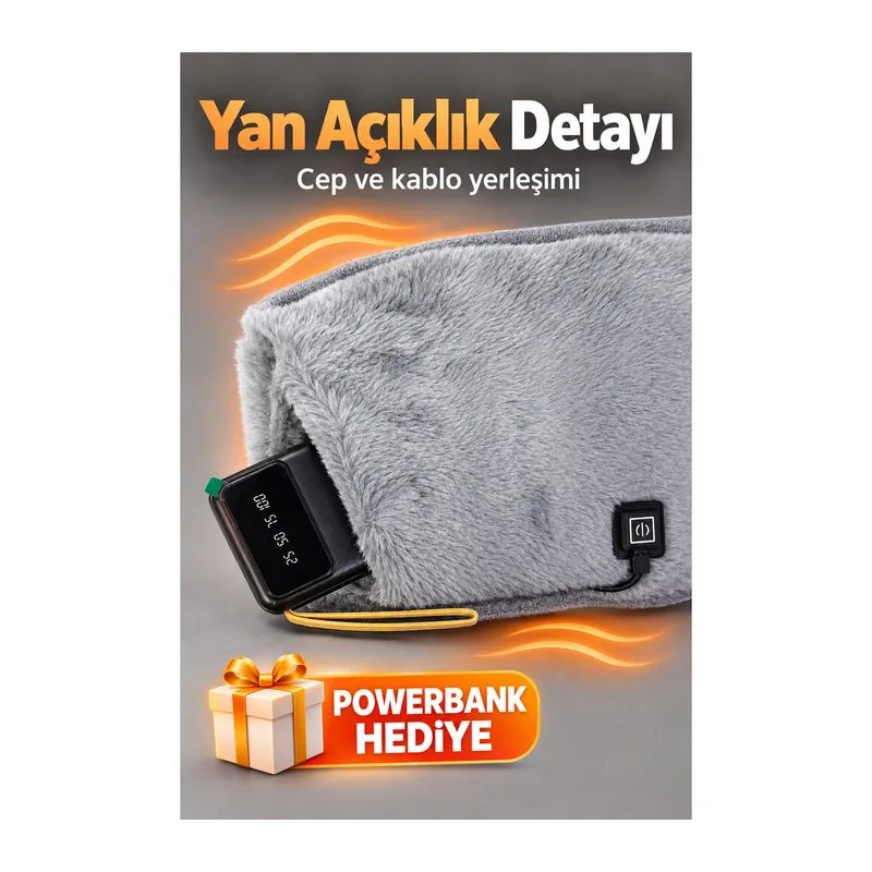 Ayarlanabilir Sıcaklıklı Bel Kuşağı Powerbank Hediyeli