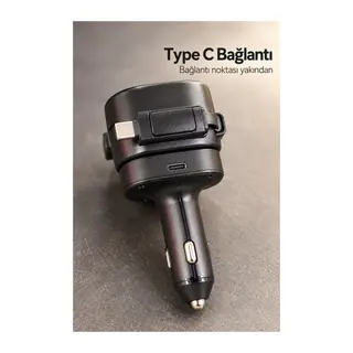 Type C ve Lightning Uçlu Çakmaklık Telefon Şarj Adaptörü