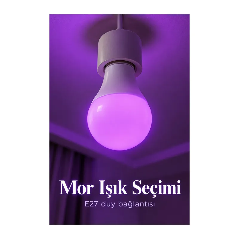 Uzaktan Kumandalı RGB LED Ampul 16 Renk Ayarlı