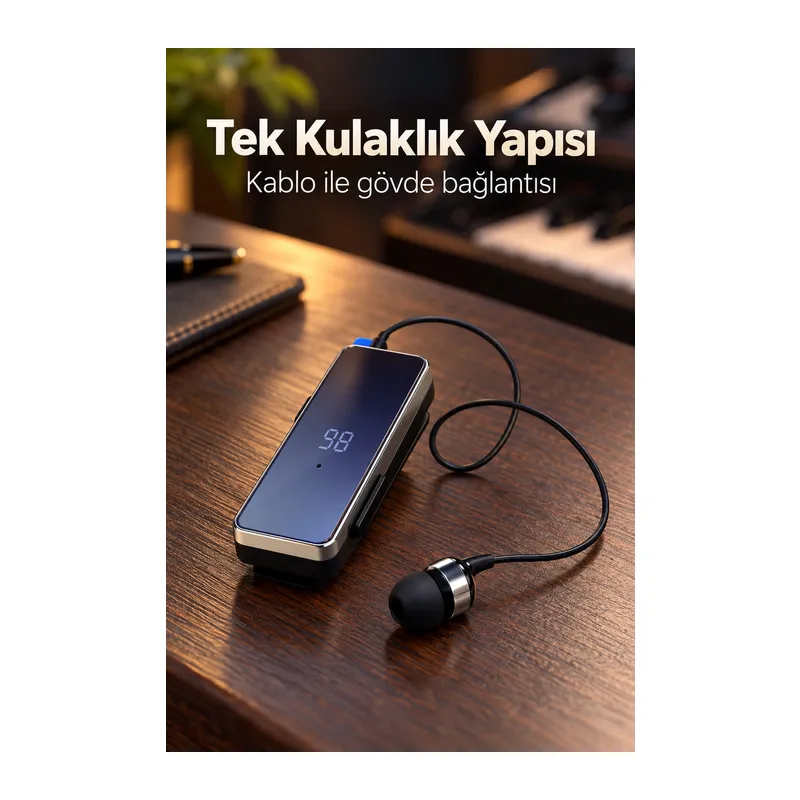 Müzik ve Görüşme İçin Dijital Ekranlı Bluetooth Kulaklık