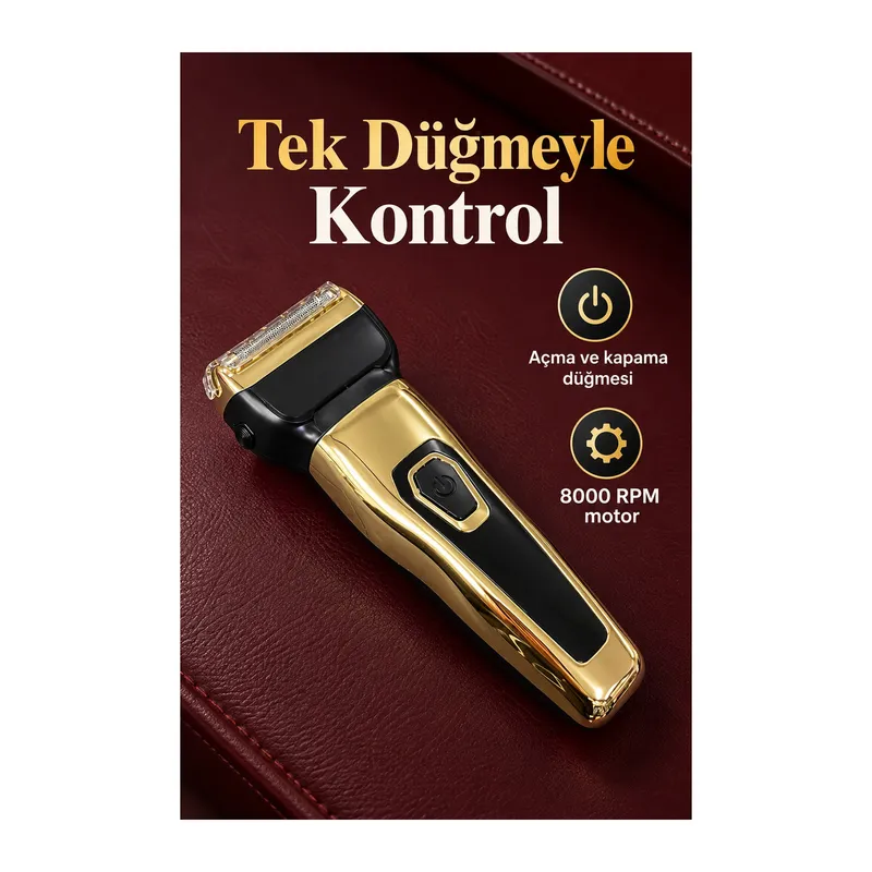Kablosuz Tıraş Makinesi Paslanmaz Çelik Bıçaklı Set