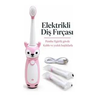 Çocuk Elektrikli Diş Fırçası Pembe