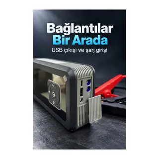 Dijital Ekranlı Hava Kompresörü ve Akü Takviye Seti