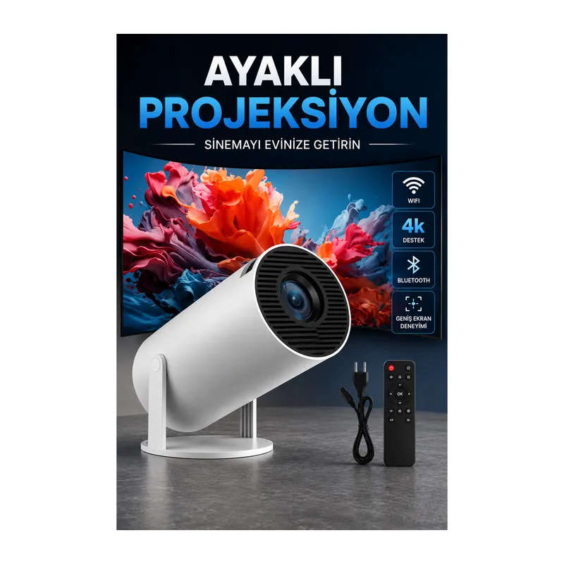 USB ve Kablosuz Bağlantı Özellikli 5000 Saat Ampul Ömürlü Projeksiyon