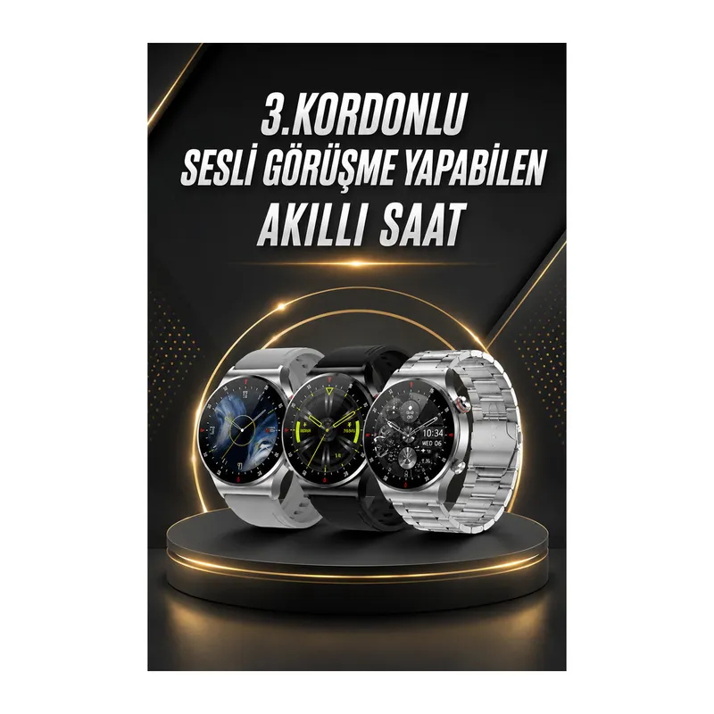 Akıllı Saat Uyku ve Sağlık Takibi NFC Uyumlu Bluetoooth Bağlantılı Android İOS Uyumlu