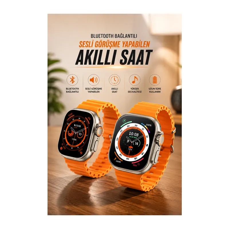 Yeni Nesil Ultra Akıllı Saat Adımsayar Uyku Takibi Nabız Sensörü