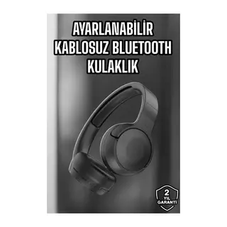 Kulak Üstü Kablosuz Bluetooth Kulaklık Gürültü Önleyici Uzun Şarj Süreli