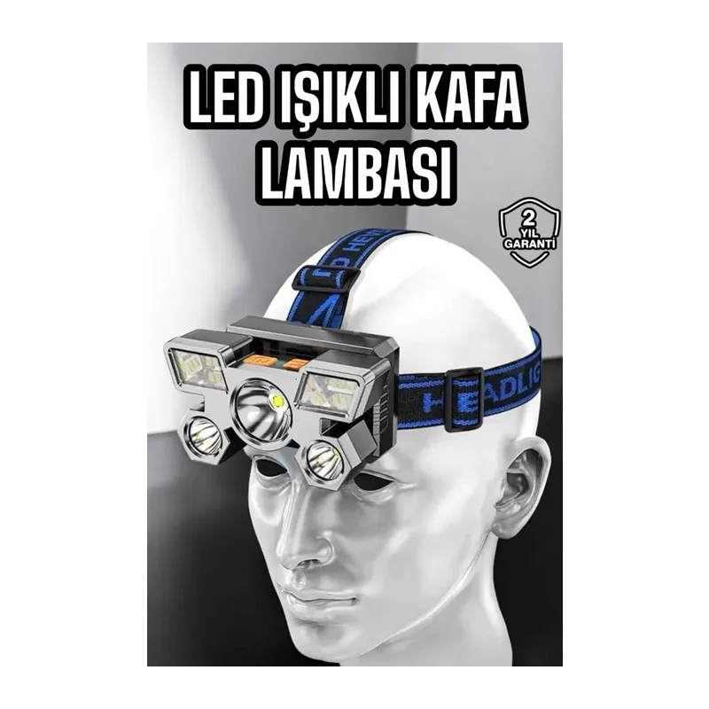 Kafa Lambası Hafif ve Esnek Çift Anahtarlı Far Led Işık