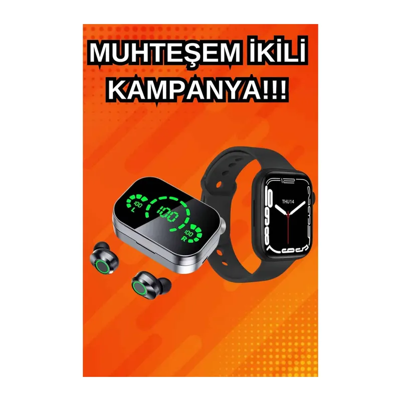 Yeni Nesil Akıllı Saat ve Ucuz Kaliteli Bluetooth Kablosuz Kulaklık Amoled Ekran