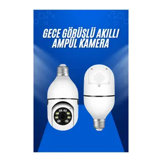 Ev Kamerası Wifi Kamerası Gece Görüşlü Akıllı Ampül Kamera
