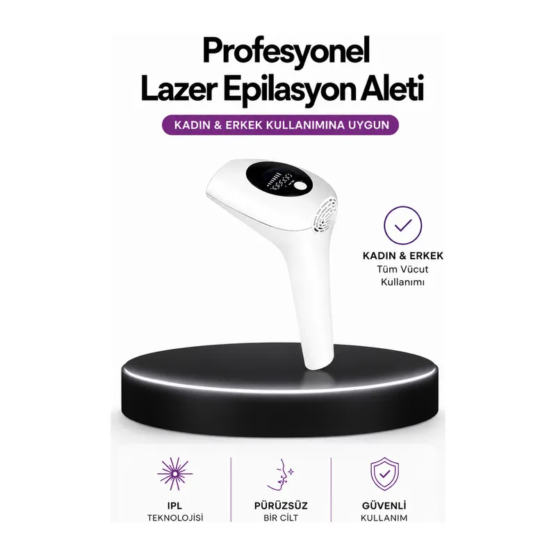 IPL Teknolojili Erkek Ve Kadın Kullanımına Uygun Lazer Epilasyon Cihaz