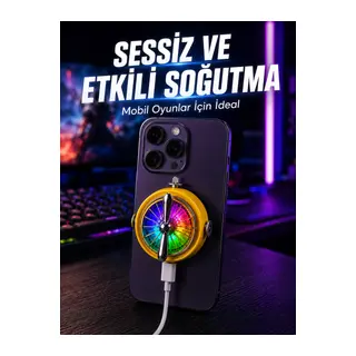 Manyetik Telefon Soğutucu RGB Fanlı Mobil Oyun Soğutucusu