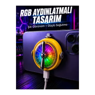 RGB Işıklı Manyetik Telefon Oyun Soğutucu Fan