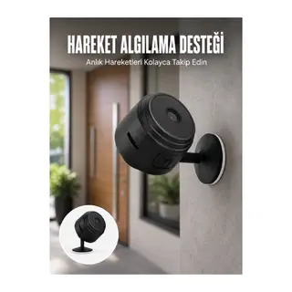 A9 HD Mini Güvenlik Kamerası Wi-Fi Bağlantılı Manyetik Tabanlı Ev ve Ofis Kamerası