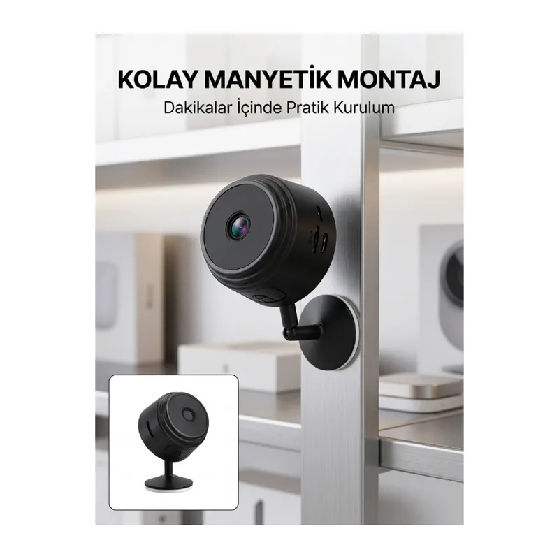 Mini Wi-Fi Güvenlik Kamerası A9 HD Görüntü Hareket Algılama ve Uzaktan Canlı İzleme