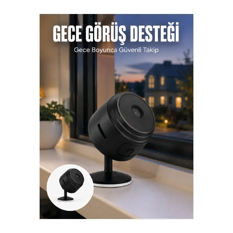 A9 Şarjlı Mini IP Kamera HD Kablosuz Güvenlik Kamerası Micro SD Kart Destekli