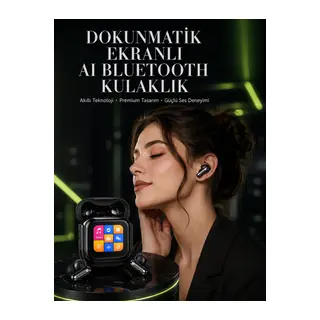 Yeni Nesil Dokunmatik Ekranlı AI Kablosuz Kulaklık