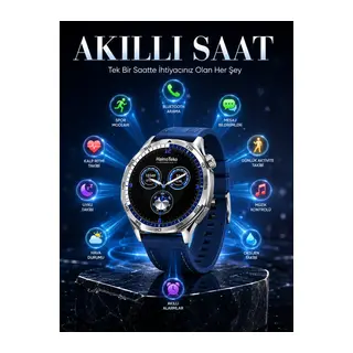 Uzun Süreli Pil Ömrüne Sahip AMOLED Akıllı Saat 3 Kordonlu Tasarım