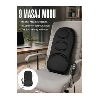 Motorlu Isıtmalı Masaj Minderi Masaj Modlu Ev, Ofis ve Araç Koltuk Pedi
